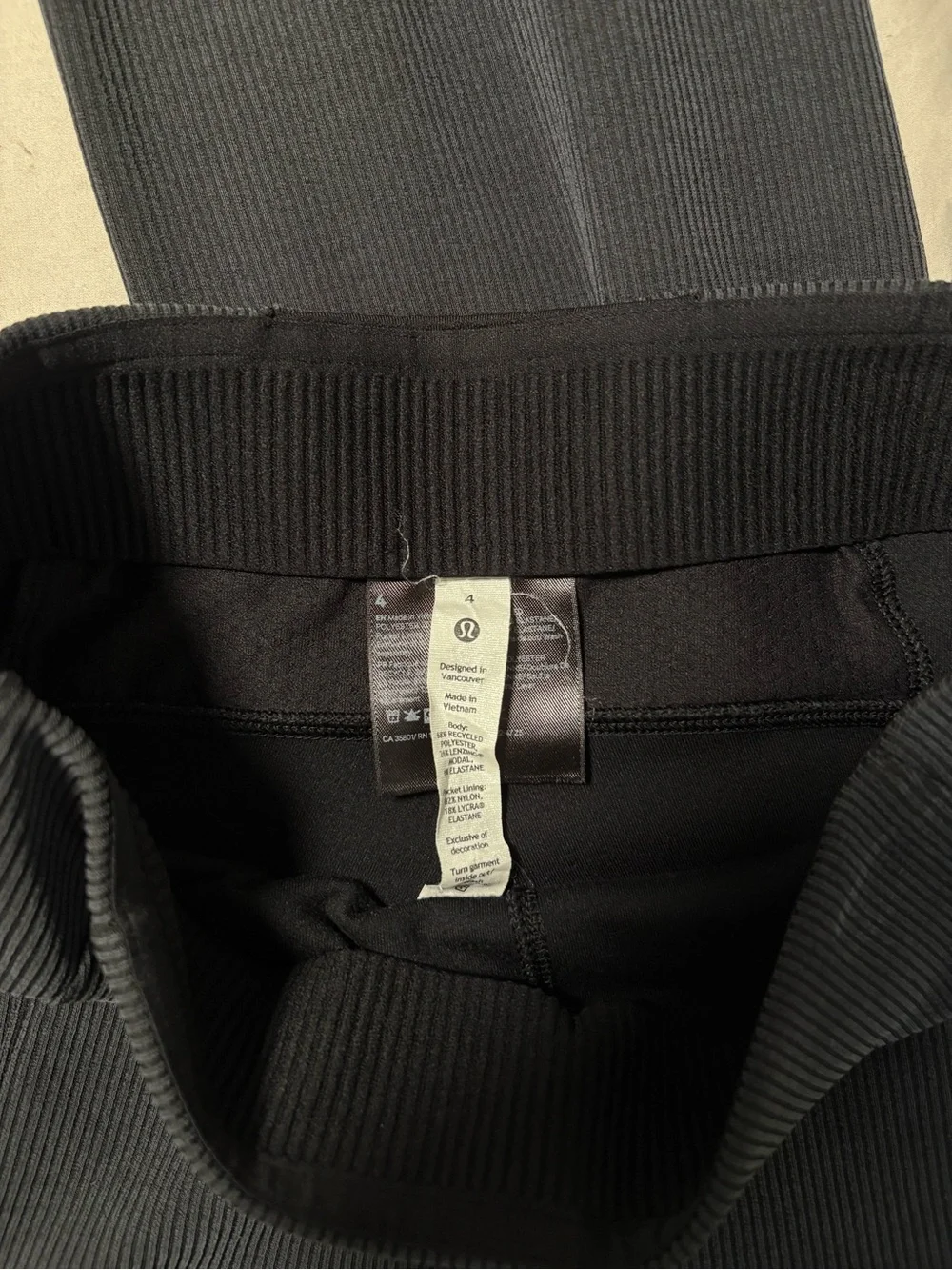 lululemon athletica Boot Cut Ribbed Pants in Charcoal Gray